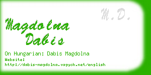 magdolna dabis business card